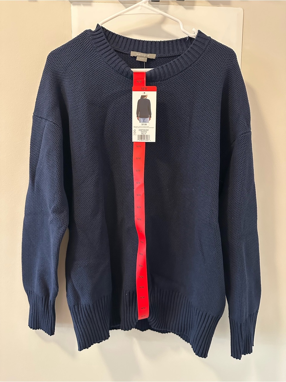 BNWT - Matty M Navy Blue Crewneck Sweater - Size M